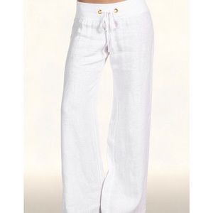 Linen Beach Pant in Resort White